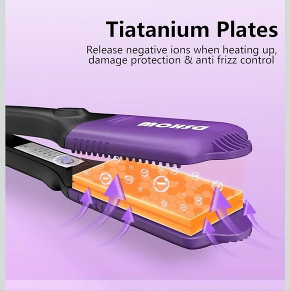 Hair Crimper/straightener with Interchangeable Plates - Picture 3 of 5